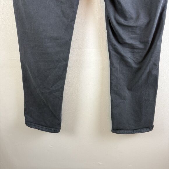 Marine Layer Pants Men MEDIUM Saturday Slim Straight Twill Drawstring Wash Black - Picture 8 of 12